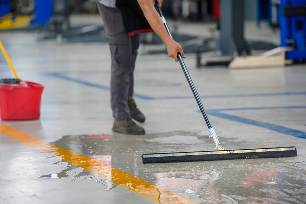 cleaning epoxy flooring
