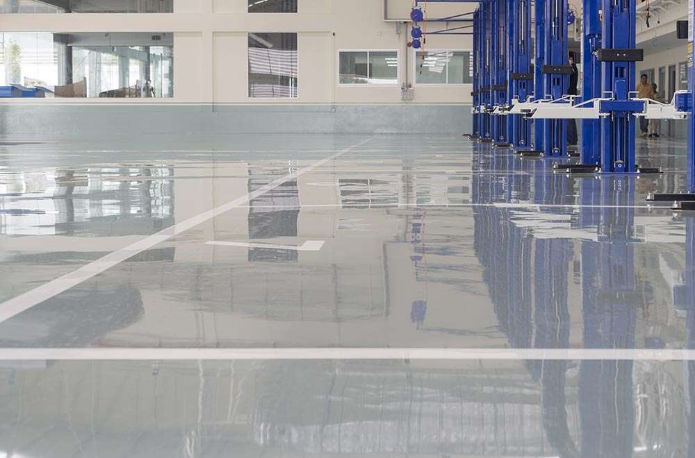 Epoxy flooring installation